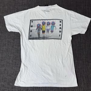 Vintage Sz M Gotcha Tube Heads 1987 White T-shirt